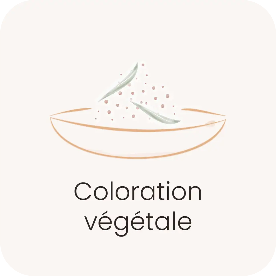 Vignette représentant un bol contenant des pigments et des feuilles pour la coloration végétale