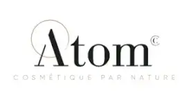 Logo de Atom (cosmétique Climatique), partenaire du salon de coiffure Le Quai Namaste à Saumur